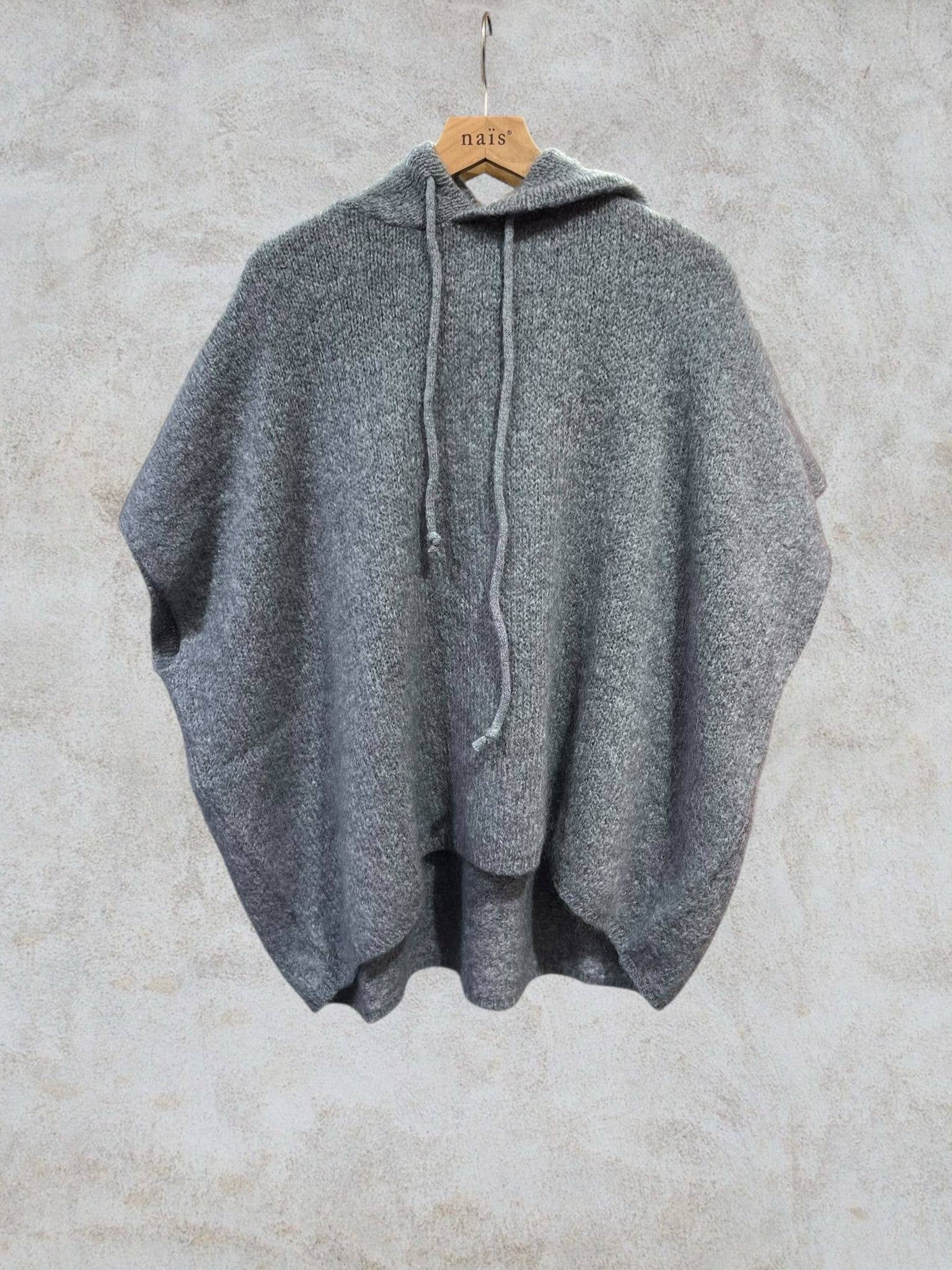 NAÏS PARIS - Wholesale Poncho - Women's - Mohair and wool hooded poncho sweater13