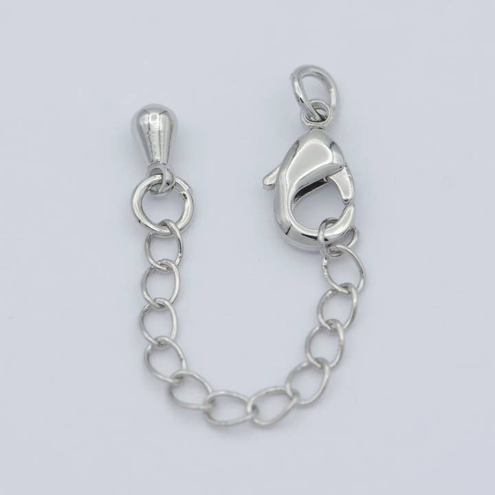 Aim Eternal - Wholesale Clasp - Gold Filled Chain Extender For Necklace Bracelet Supply Component Findings Extenders Lobster Claw Clasps With Silver Extender Chain L-465 L-4661