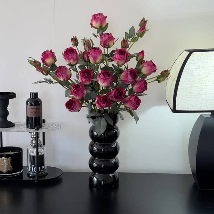 ACCITY - Wholesale Artificial Flowers - Burnt Edge Lola Rose Artificial Flower Prop_CWMM656910