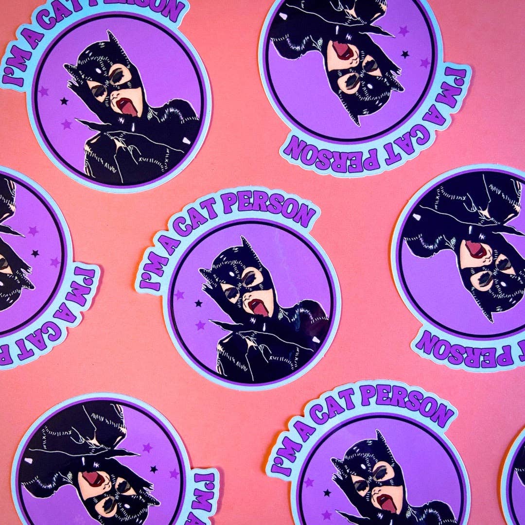 Haunted Fembot - Wholesale Sticker - “I’m a Cat Person” Catwoman Water Bottle Sticker5
