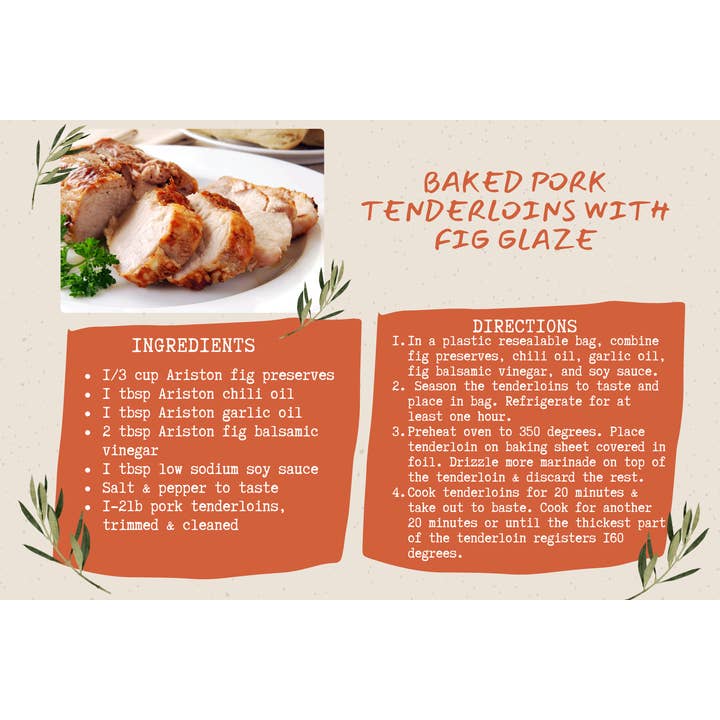 Ariston Specialties - Wholesale Vinegar - Ariston Fig 4-Leaf & Organic Balsamic Vinegar 6.76 fl oz4