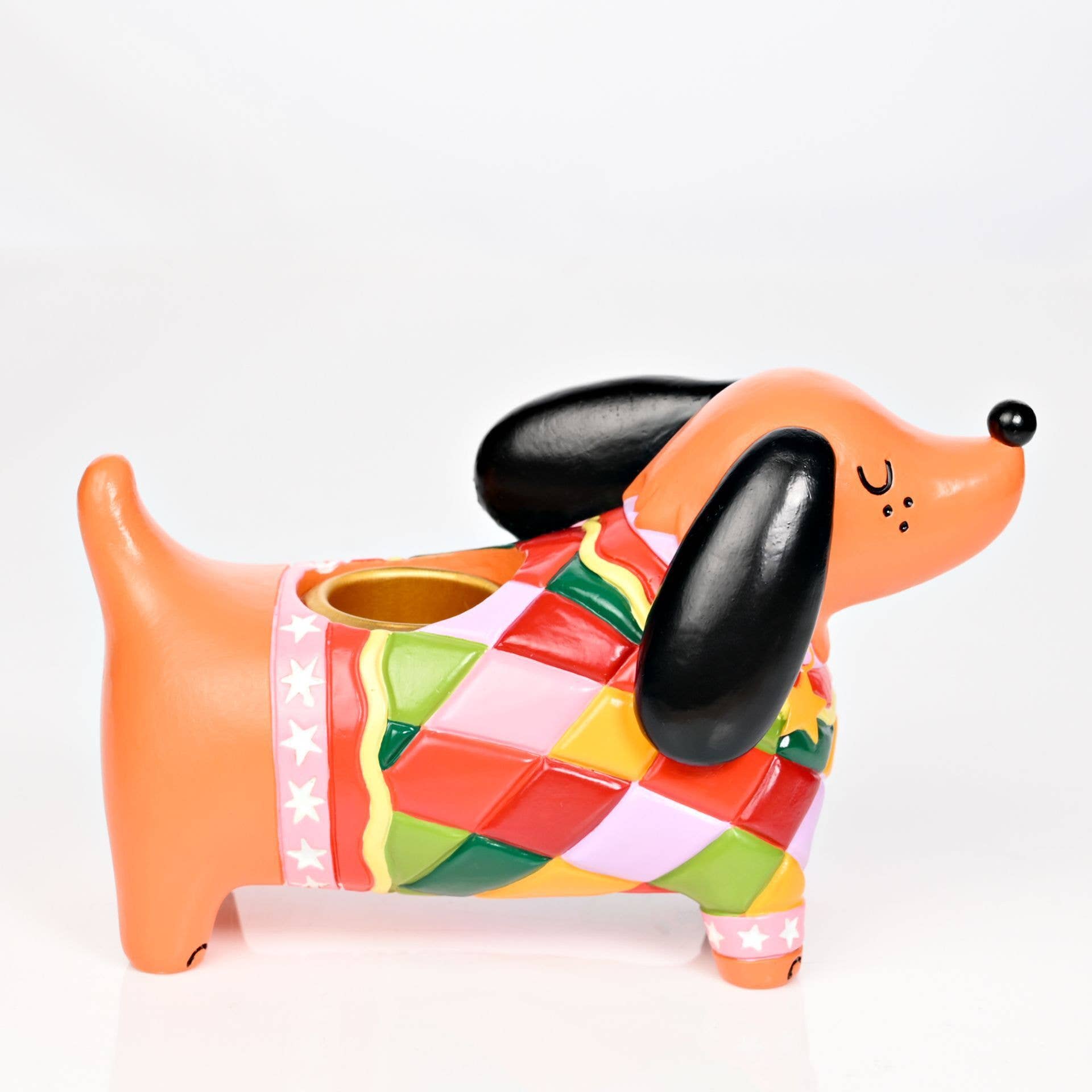 WIDDOP and Co. - Wholesale Candle Holder - Raspberry Blossom Dog Shaped Candle Holder3