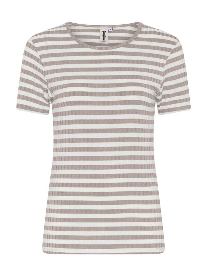 TIF TIFFY - Wholesale T-Shirt - Women's - JanettTT SS Small Stripe T-Shirt2