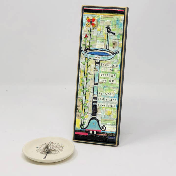 Plan 9x3 desk or wall plaque for wholesale by Vintage Girl Designs LLC