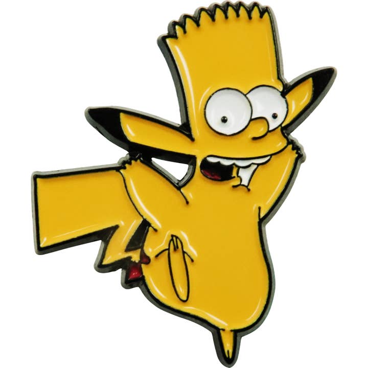 Square Deal Recordings & Supplies - Wholesale Lapel Pin/Button - Enamel Pin - Simpsons, The - Pikachu Bart