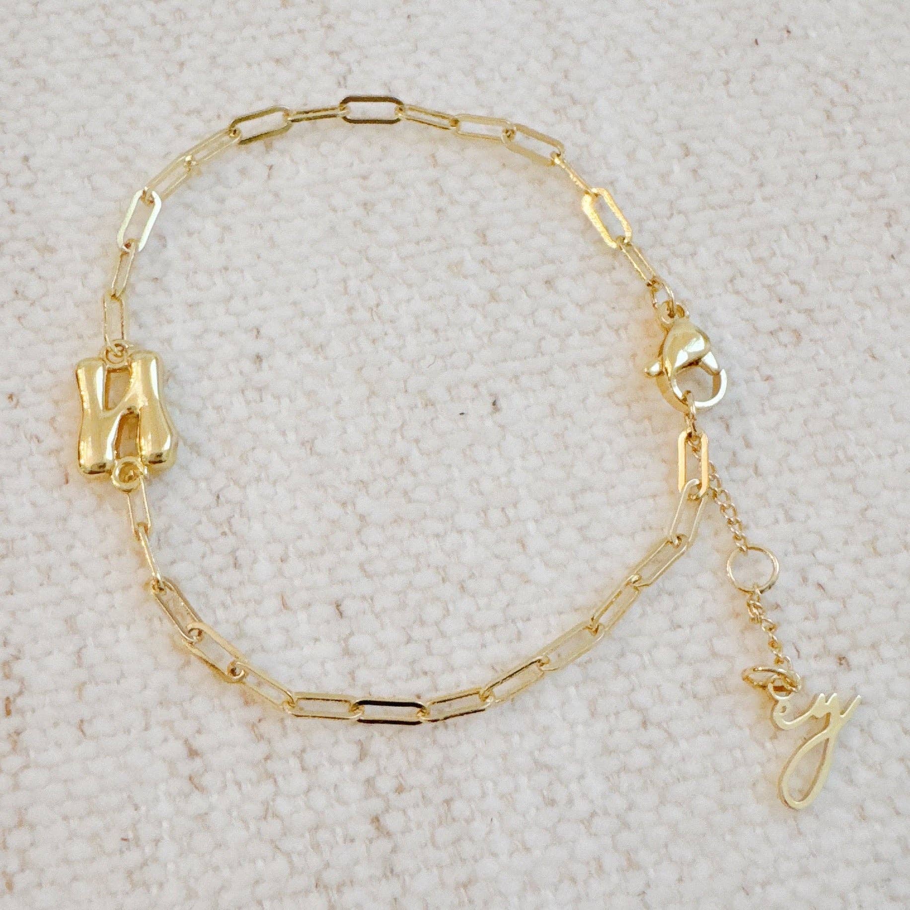 Ellison+Young - Wholesale Link & Chain Bracelet - Mini Balloon Initial Bracelet28