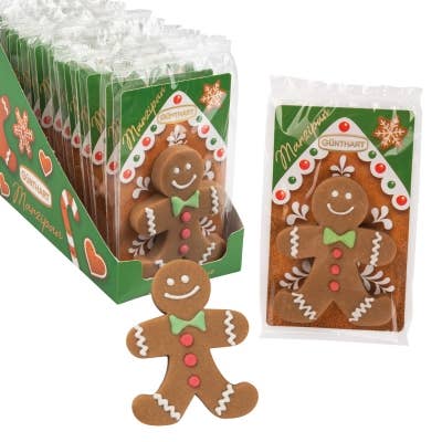 ADG Diffusion - Wholesale Marzipan/Almond Paste - CHRISTMAS GINGERBREAD BONHOMME MARZIPAN (40g)1