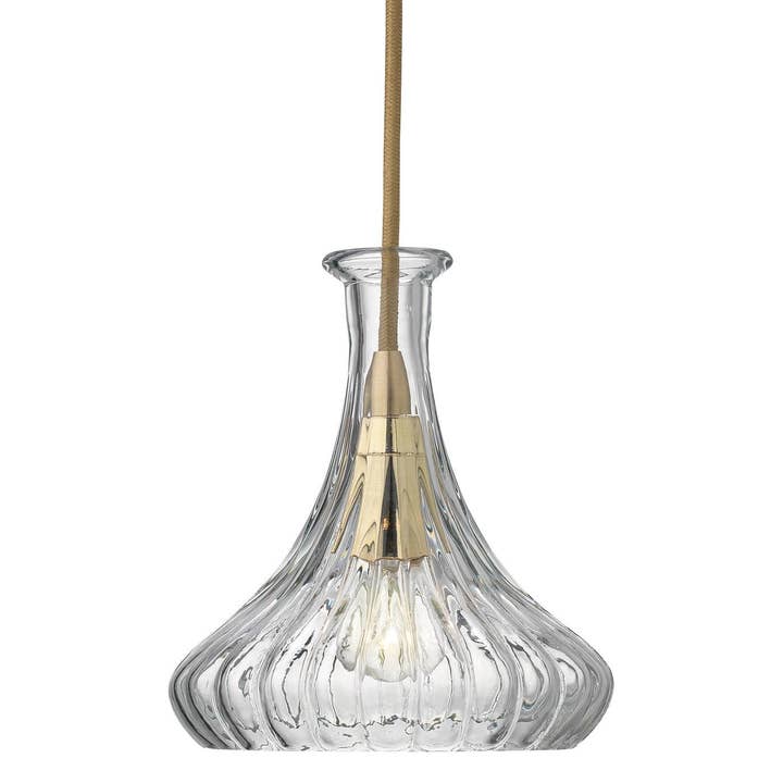 LOOMLAN – Engroshandel Lysekrone/pendellampe – Isabella karaffelvedhæng i klart tekstureret glas