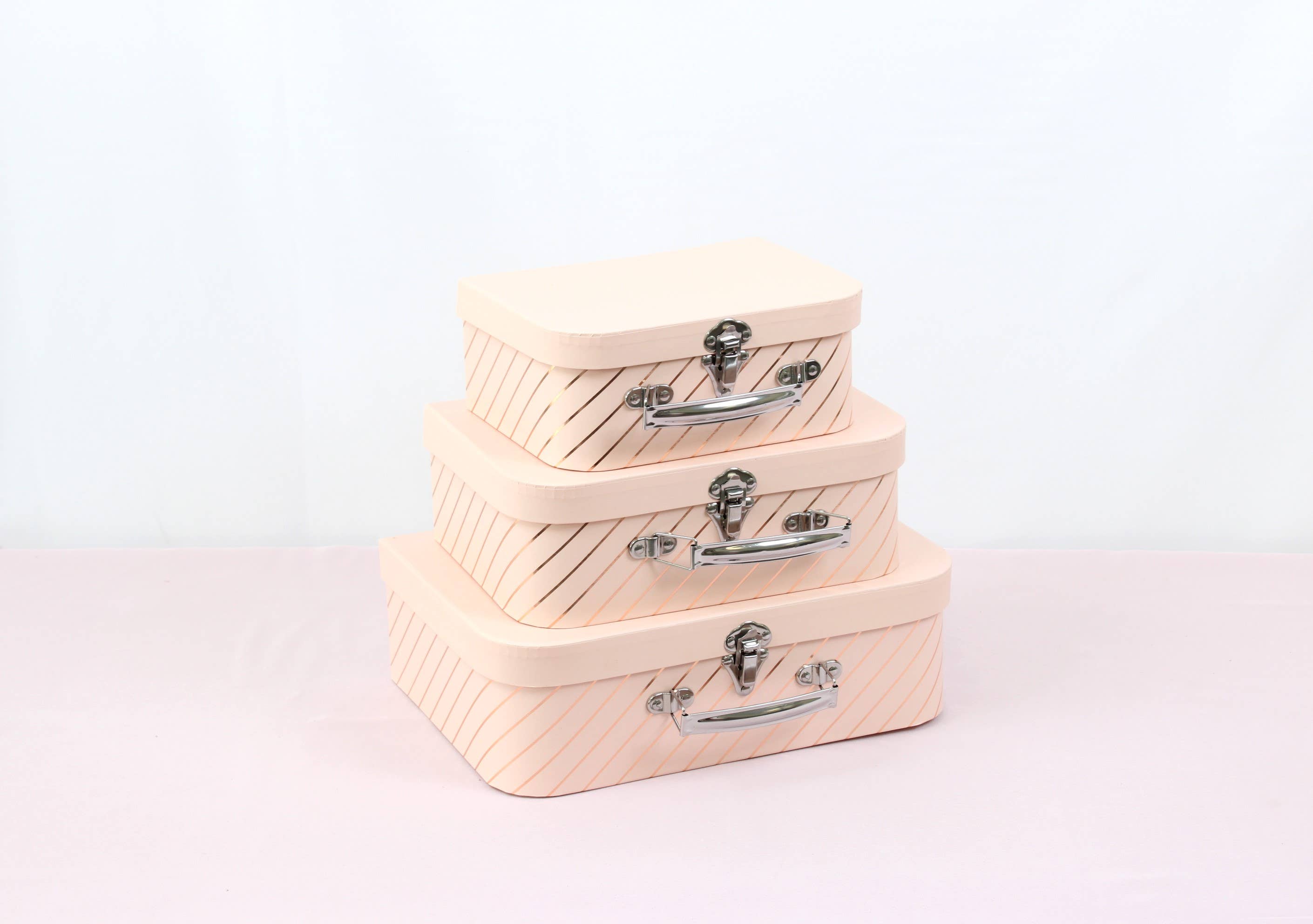 Elegant Design Supply – wholesale Gift box – Gold Stripe Suitcase Flower Gift Box14