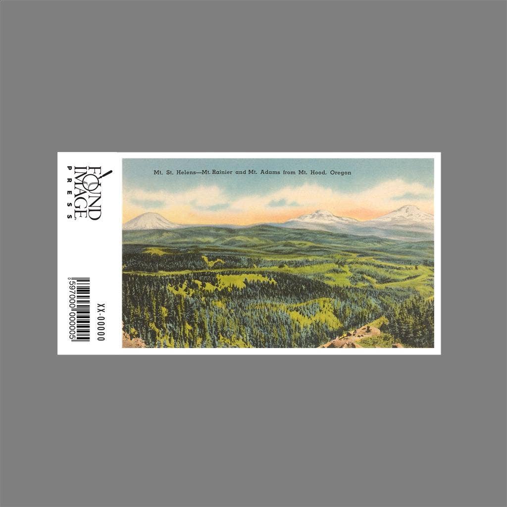 Found Image Press - Wholesale Sticker - Sticker OR-129 Mt. St. Helens, Mt. Rainier, Mt. Adams1