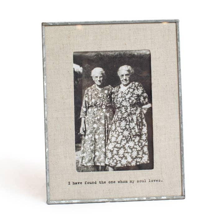 Sugarboo & Co - Wholesale Picture Frame - I Have Found The One Vertical Glass Linen Photo Frame0