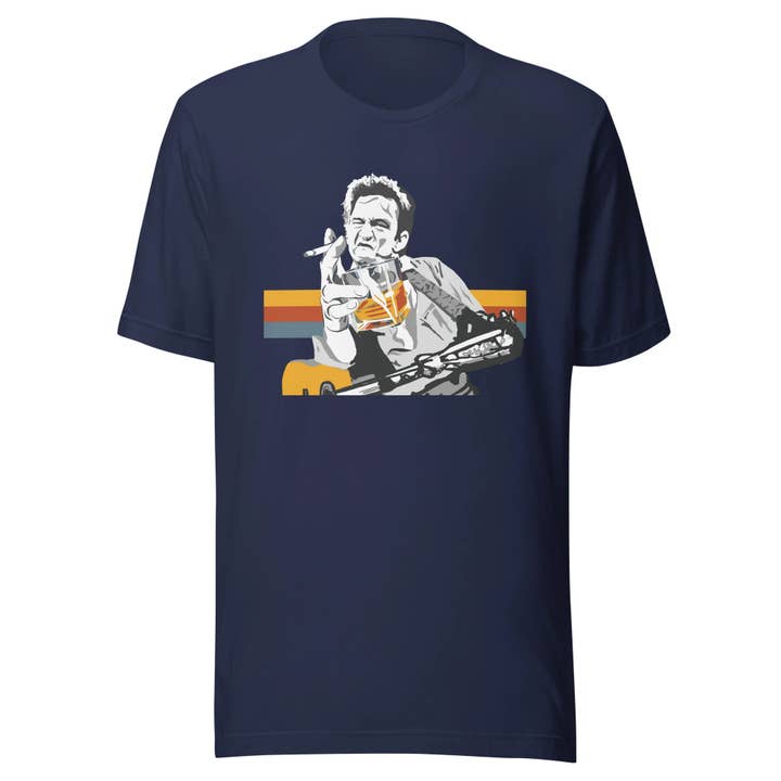 Johnny ved The Lounge Unisex T-shirt for engroshandel hos Uptripping (Shannon Foley Henn)