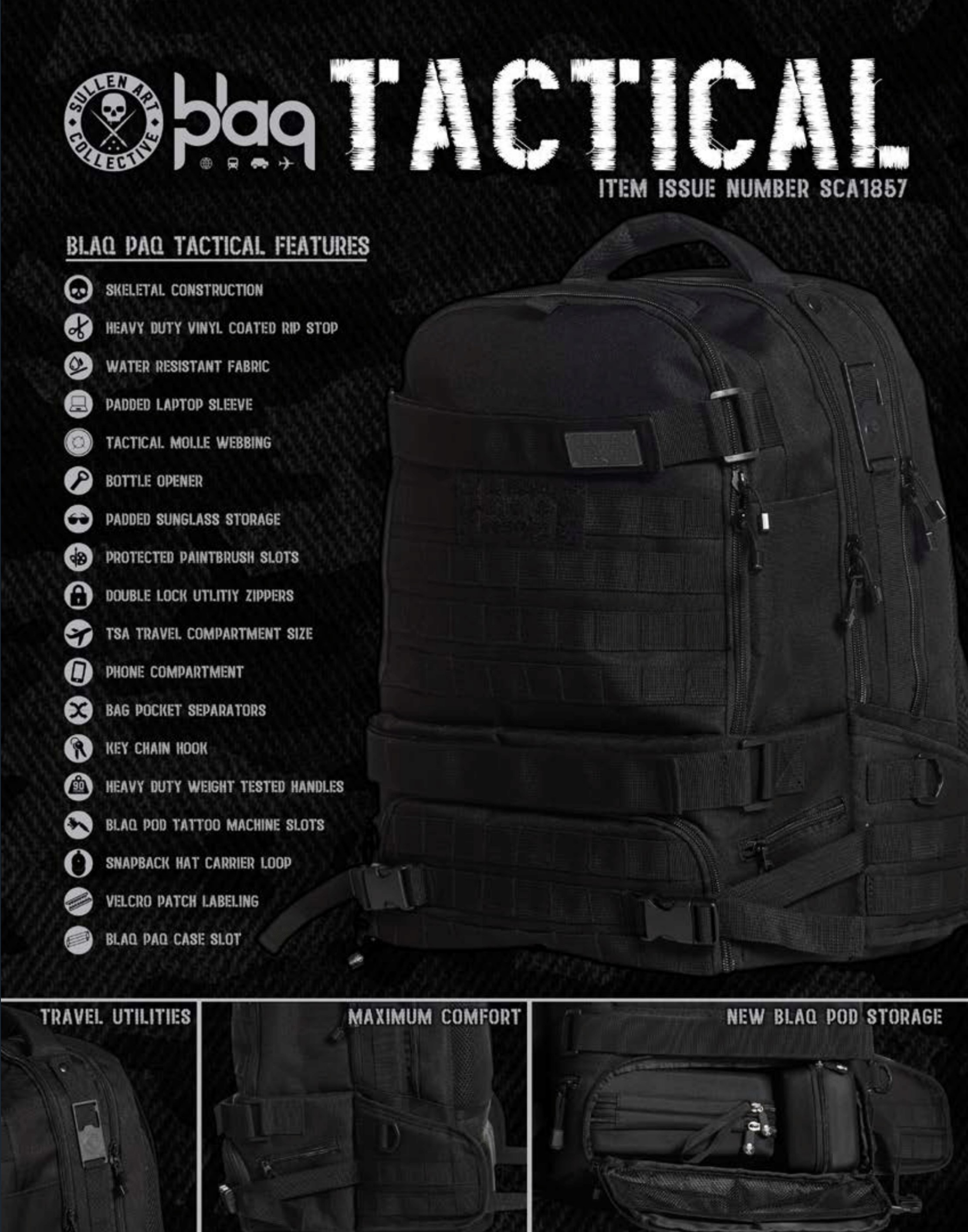 BLACK Blaq Paq Tactical for wholesale on Faire7