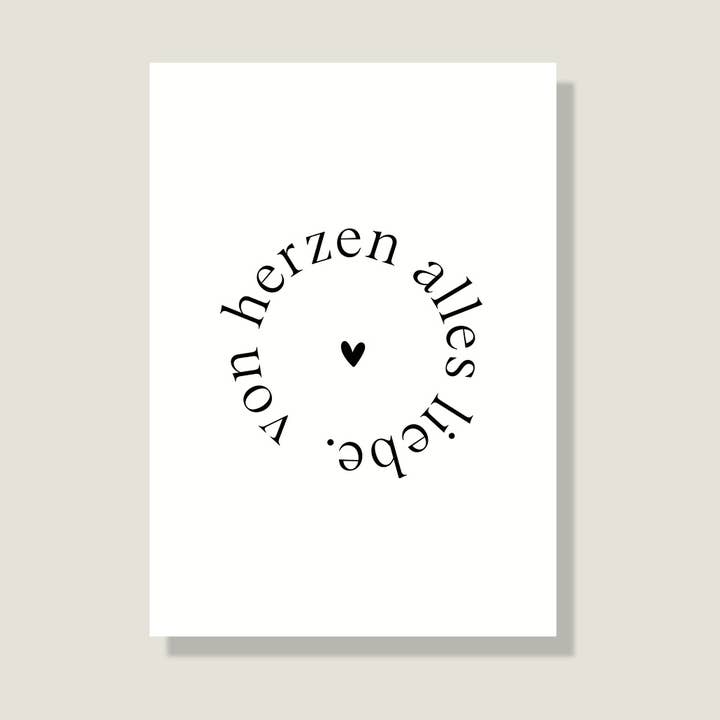 Postkarte 'Von Herzen' für den Großhandel von LIFEOFLONE