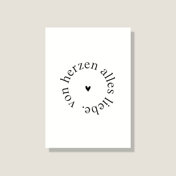 Postkort 'Fra hjertet' for engroshandel hos LIFEOFLONE