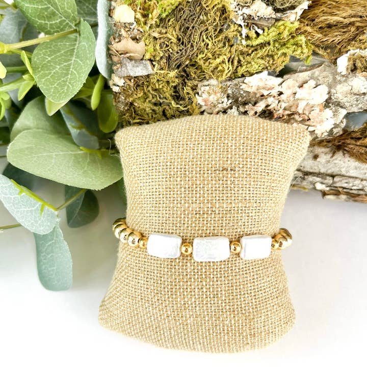 InspireDesigns - Wholesale Beaded Bracelet - Stained Glass Stretch Bracelet