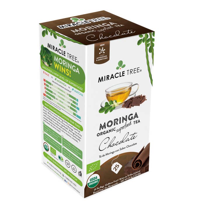 Miracle Tree - Venta al por mayor Bolsitas de té - Té Moringa Orgánico: Chocolate