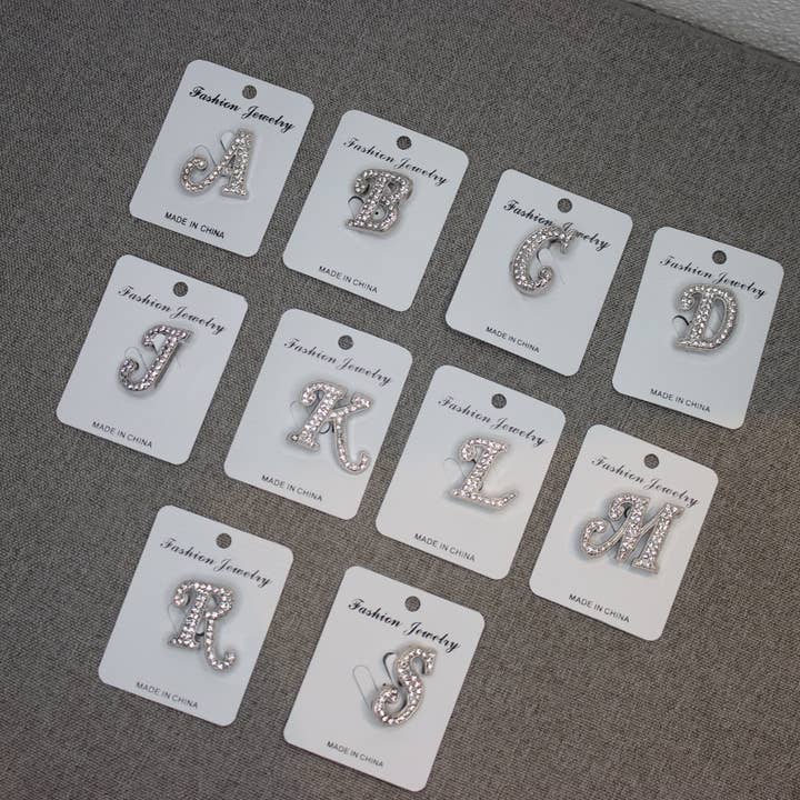 DrifWoo - Wholesale Brooch - Rhinestone Initial Letter Clip – Personalized Gift Charm8