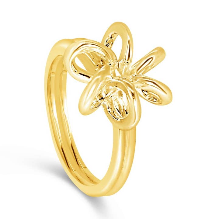 Daffodil Flower Yellow Gold Rings for wholesale by Maree London