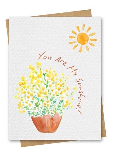 You Are My Sunshine Greeting Card - Includes Kraft Envelope for wholesale by Paper Kuts