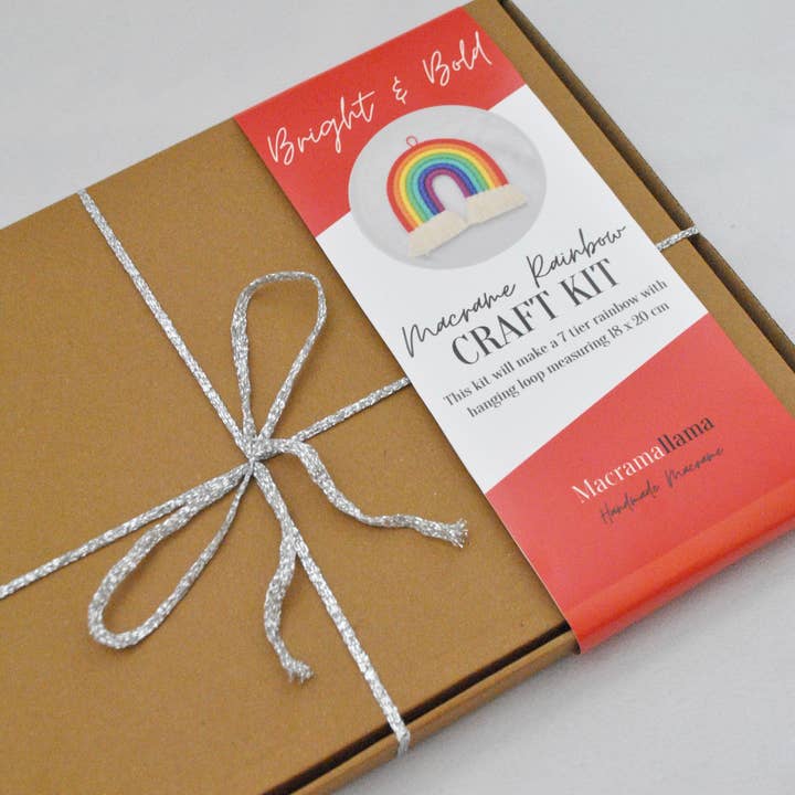 Macramallama - Wholesale DIY Craft Kit - DIY Bright and Bold Large Macrame Rainbow Craft Kit