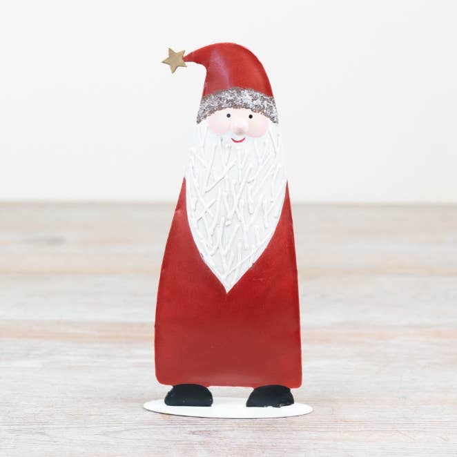 Santa de pie de metal, 17,3 cm para venta al por mayor de Gainsborough Giftware x Portland Living