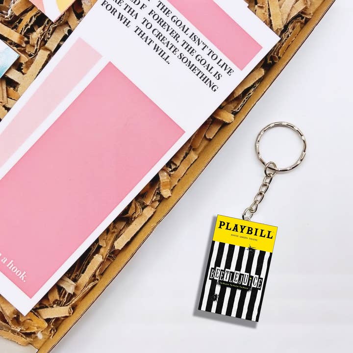 bookonahookco – wholesale Dangle earrings – Beetlejuice | Miniature Playbill