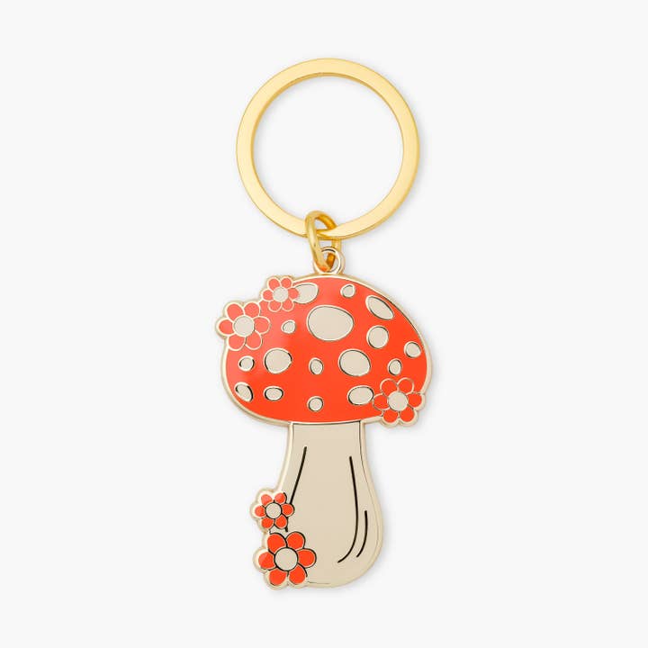 Orange Mushroom Keychain for wholesale by GiGi Thomas Designs