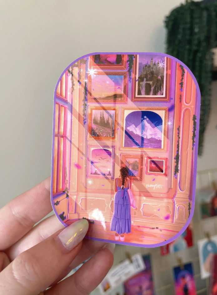 Brittany Keller Art - Wholesale Sticker - Bookish Art Museum Sticker2