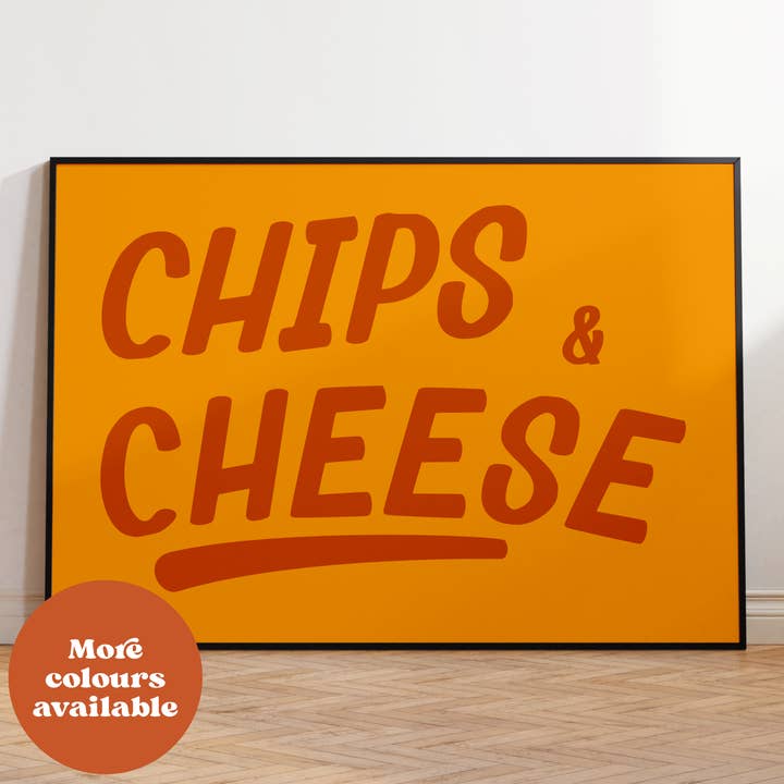 Chips And Cheese Northern Takeaway Print for wholesale by Lauren Beth Designs