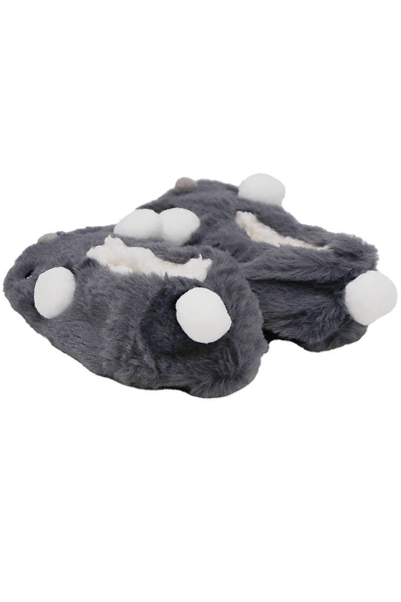 ASSORTED Kids Koala Bear Fuzzy Fur Fleece Lounge Moccasins for wholesale on Faire4