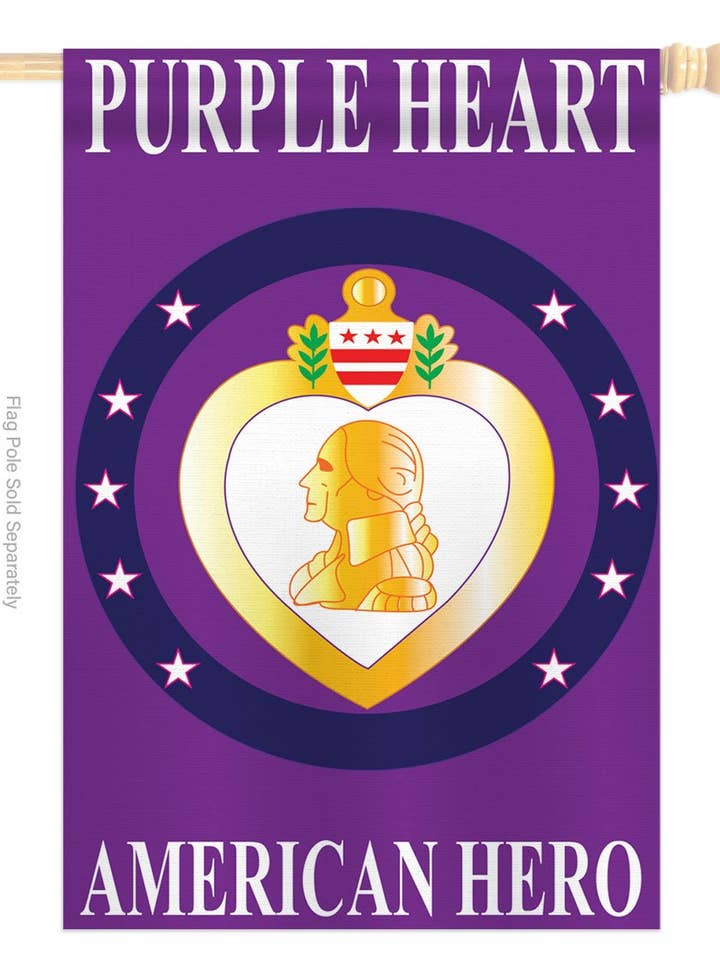 Purple Heart Armed Forces Military Service Decor Flag for wholesale by Two Group Flag Co