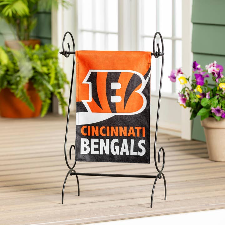 Cincinnati Bengals Burlap Flag GDN Size for wholesale by Evergreen Enterprises