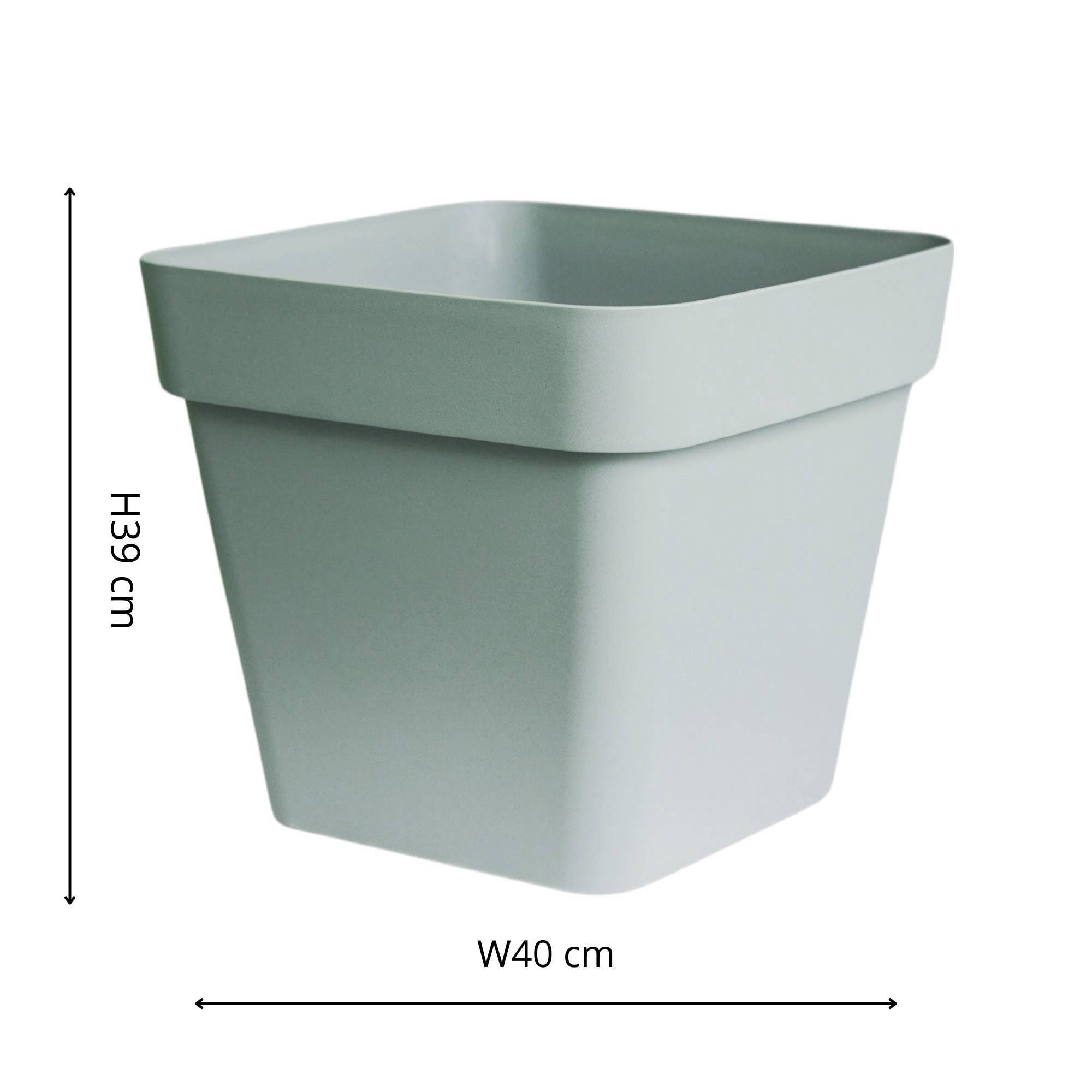 Ivyline International - Wholesale Plant Pot - Outdoor Recycled Plastic Cleo Square Planter with Wheels3