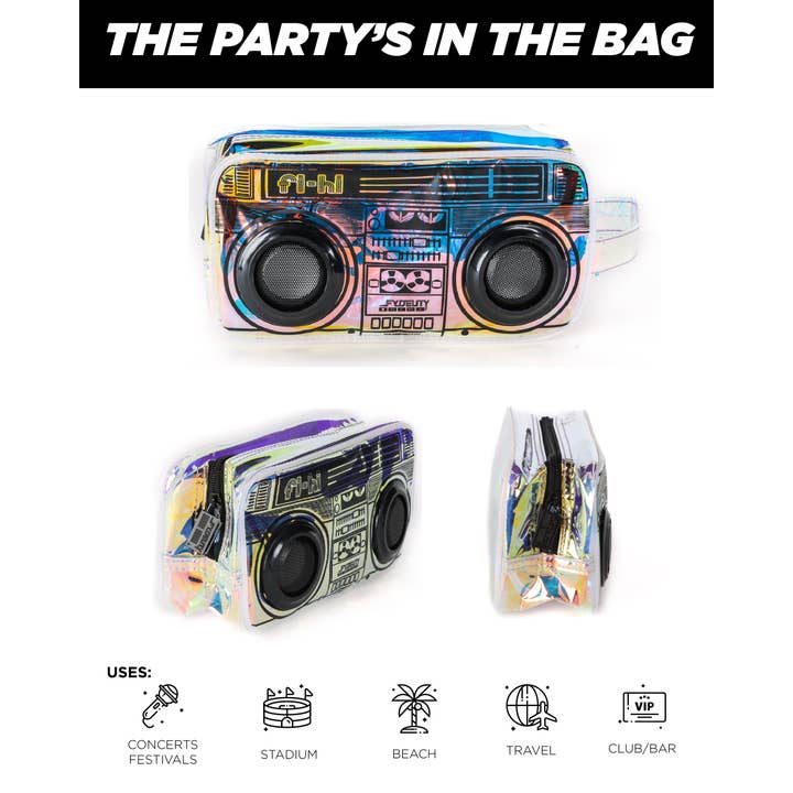 Fydelity - Wholesale Speakers - Bluetooth Speaker Bag | Portable Crossbody Festival | Holo4