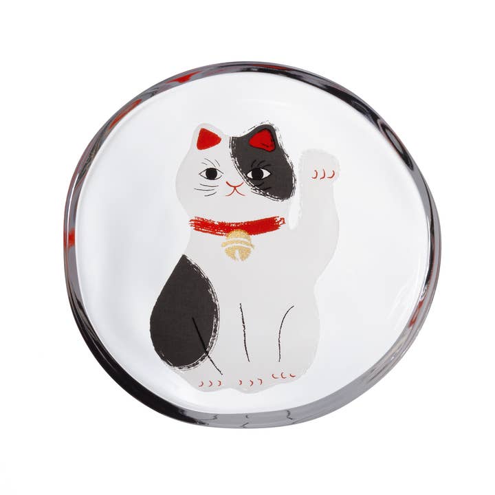 ADERIA - Wholesale Decorative Plate/Dish/Bowl - Medeta Mono - Lucky Cat Mini Plate | 5 Pattern Options4