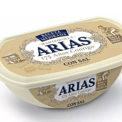Alta Gama Foods – Großhandel Butter – Mantequilla Arias - Spanien - Traditionelle spanische Butter mit Salz - 235 g