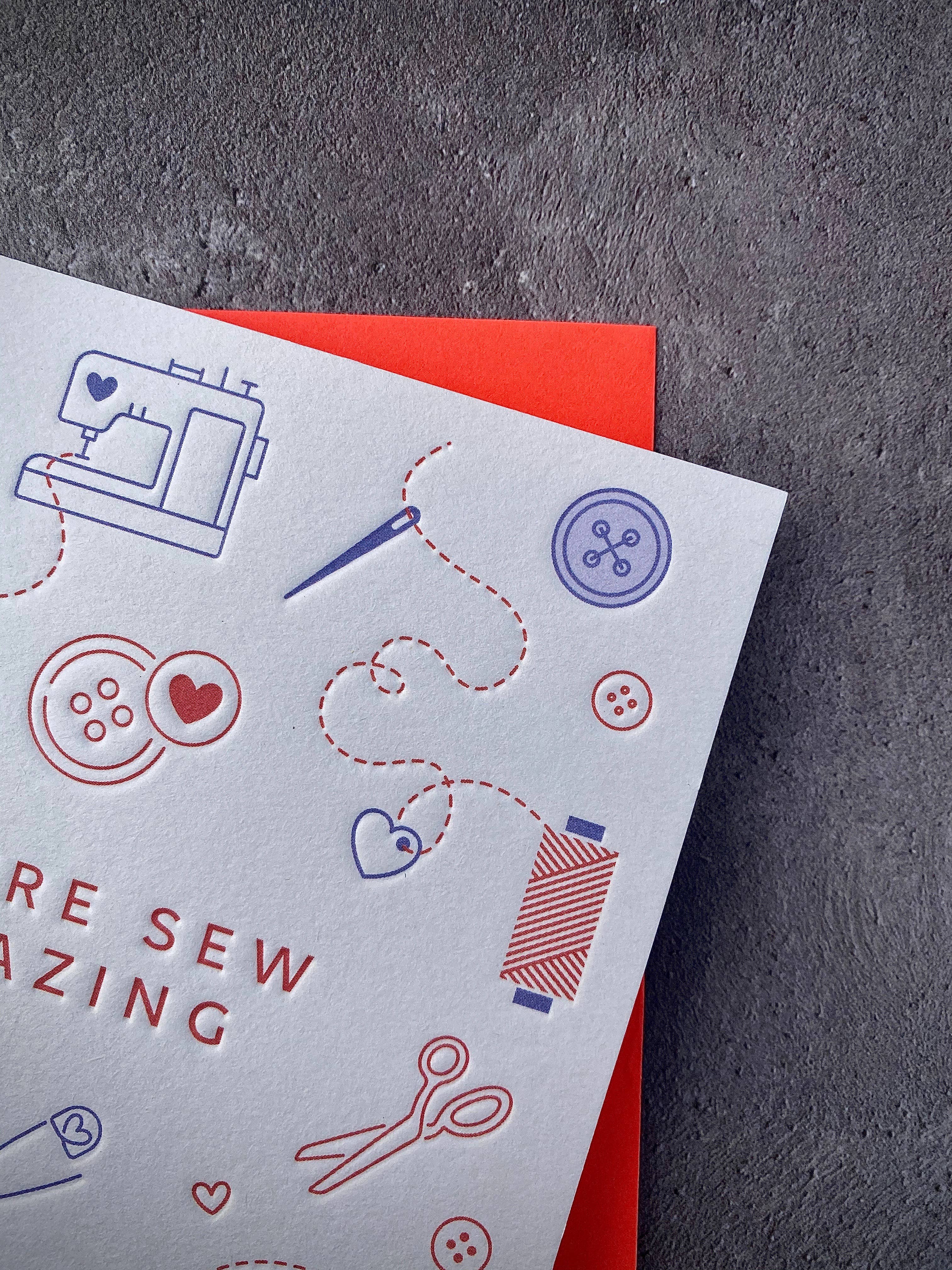 Heyyy Ltd - Vente Carte de vœux classique - Carte typographique You're Sew Amazing5
