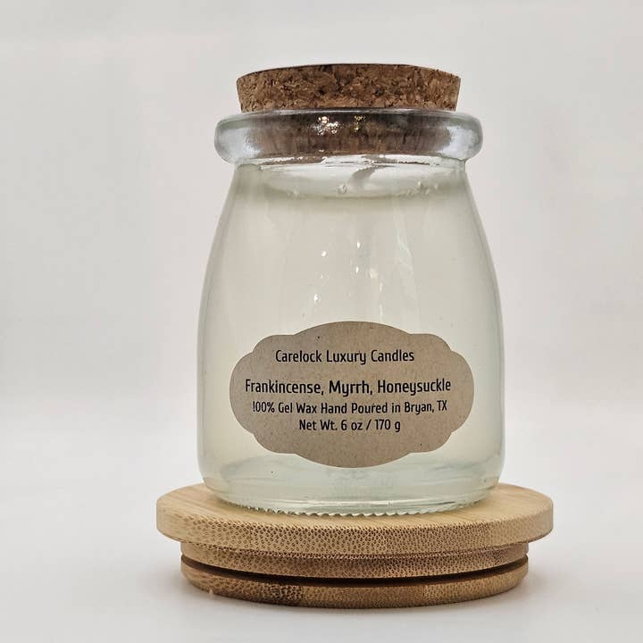 Carelock Luxury Candles – Vela em jarro/copo por atacado – Incenso, Mirra & Madressilva (Floral)1