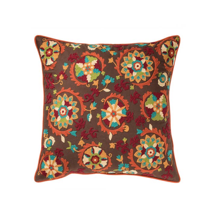 Namaste - Wholesale Cushion set - Embroidered Floral Design Cushion Cover