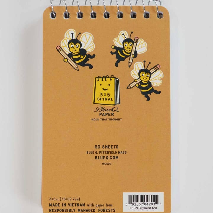 Incognito - Wholesale Notebook - PP109 Silly Dumb Shit 3x5 Spiral Notebook2