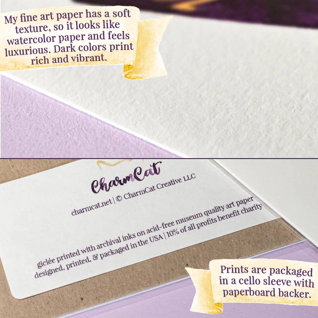 CharmCat - Wholesale Art Print - Nice Rack Scrabble Watercolor Fine Art Giclee Print2