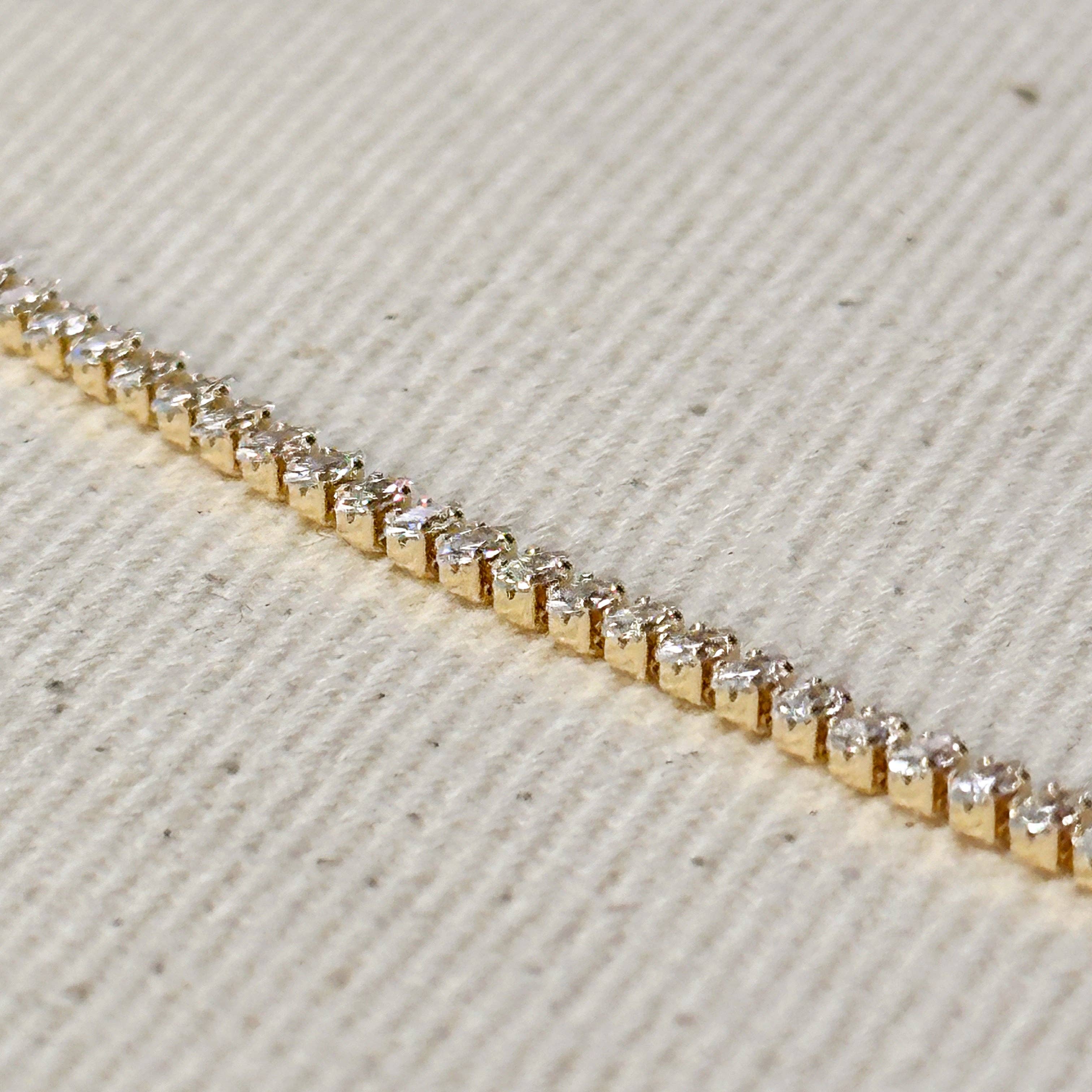 GoldFi - Wholesale Link & Chain Necklace - 18k Gold Filled Marquise Tennis Necklace5