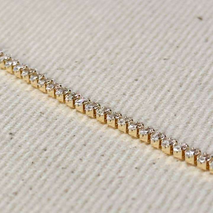 GoldFi - Wholesale Link & Chain Necklace - 18k Gold Filled Marquise Tennis Necklace5