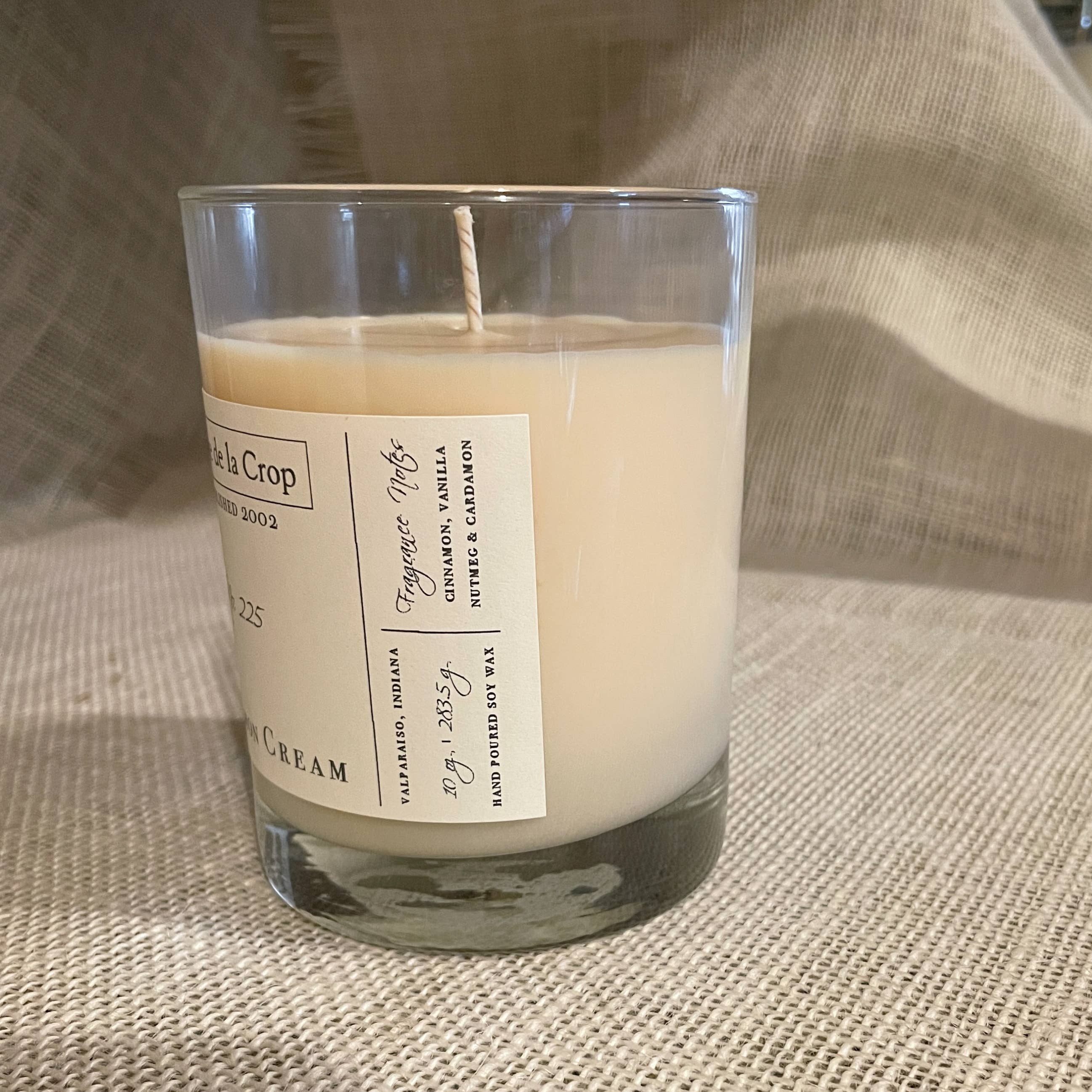 Creme de la Crop, Inc. – wholesale Jar/filled candle – Soy Candle - Cinnamon Cream 2