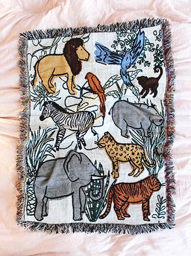 Manta de tapiz pequeño Into The Jungle para venta al por mayor de Calhoun & Co.