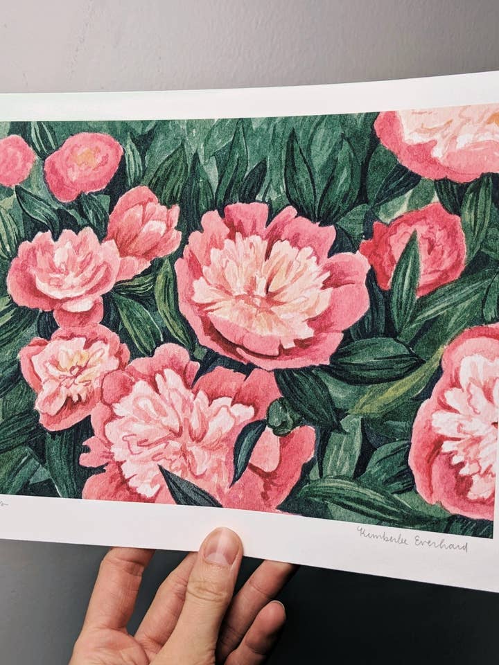 Peonies - Fine Art Print for wholesale by Kim Everhard Art