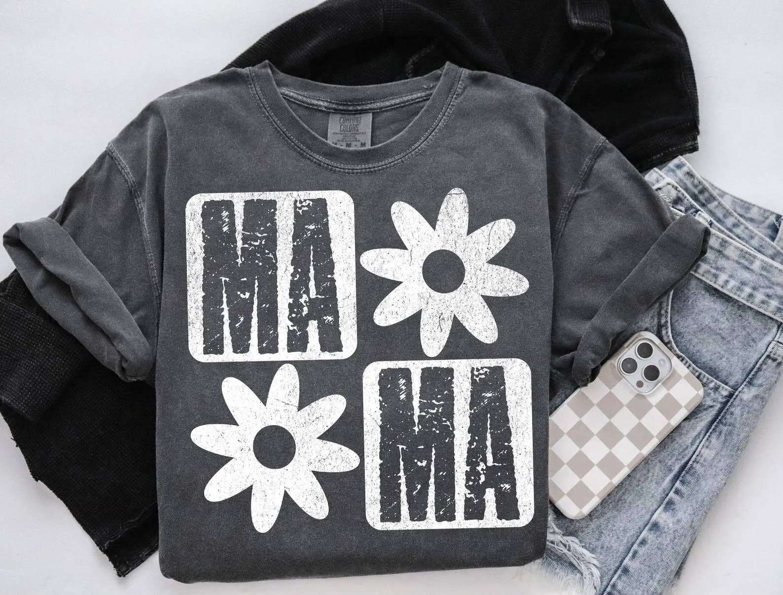 Southern Chic - Wholesale Screen Printed T-Shirt - Women's - Mama Floral Graphic Tee