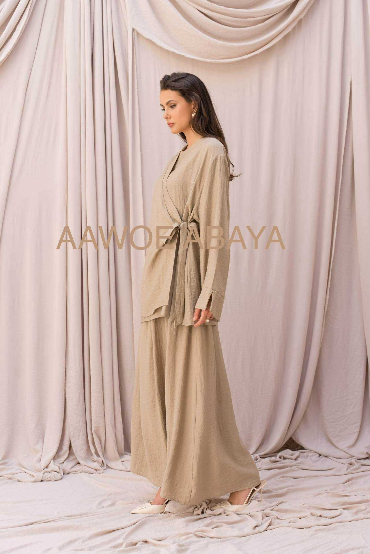 Aawoe Abaya - Wholesale Tops Set - Women's - Chic Set with Long Sleeves - 2422-EN25