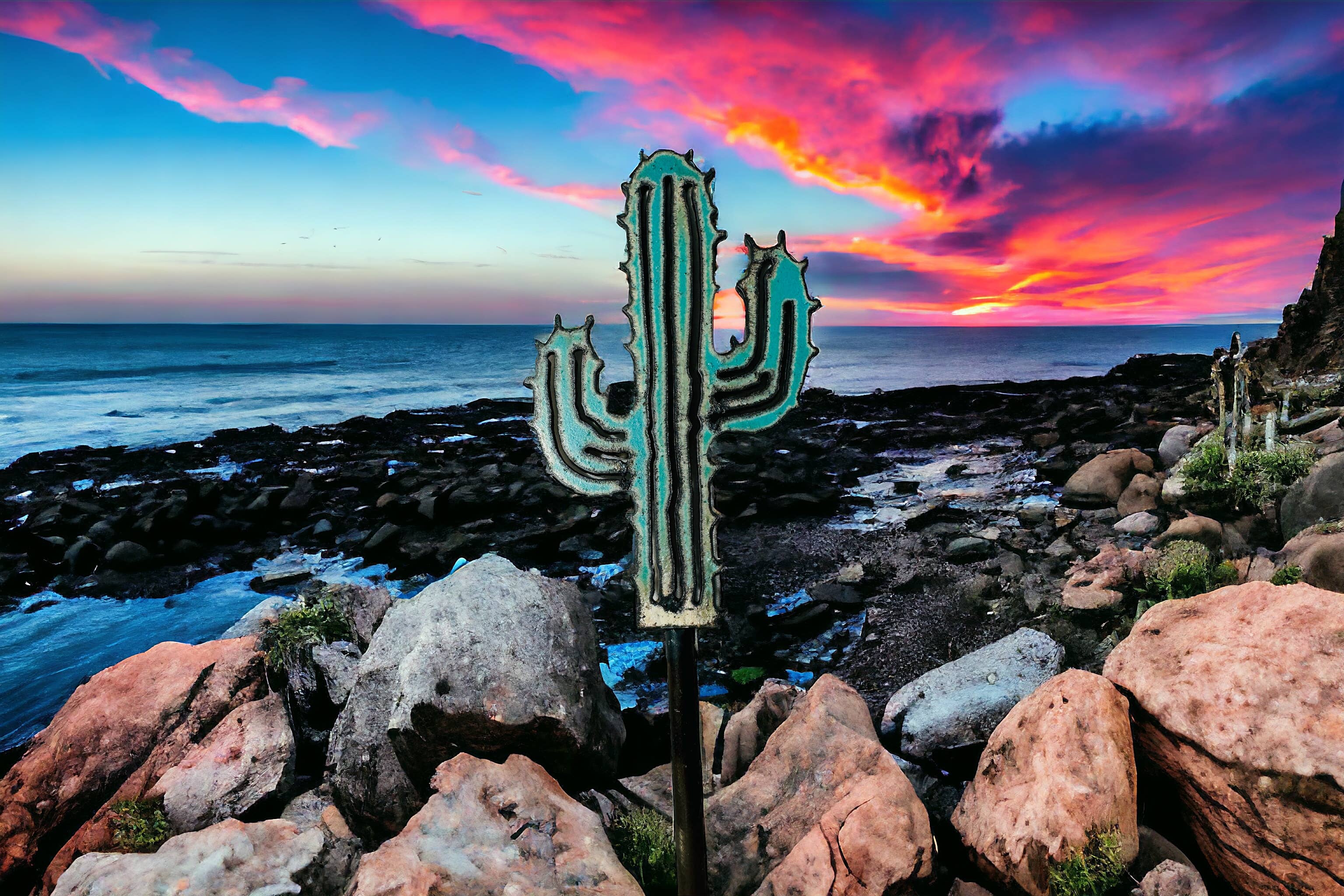 Whimsies - Wholesale Garden/Lawn Stake - Cactus garden stake southwestern plant stake Western garden2